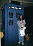 [Alden in front of the TARDIS]